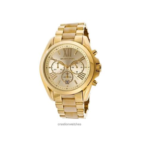 michael kors mk5722 bradshaw chronograph gold horn